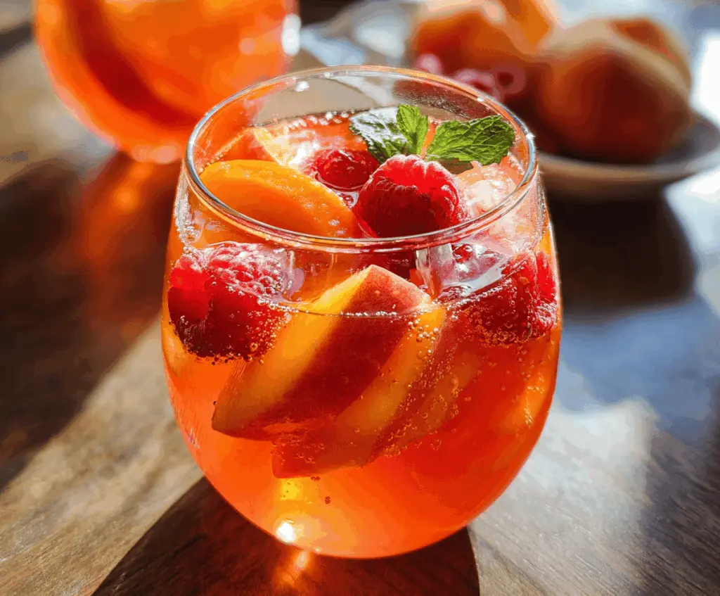 Refreshing Peach Rosé Sangria Recipe