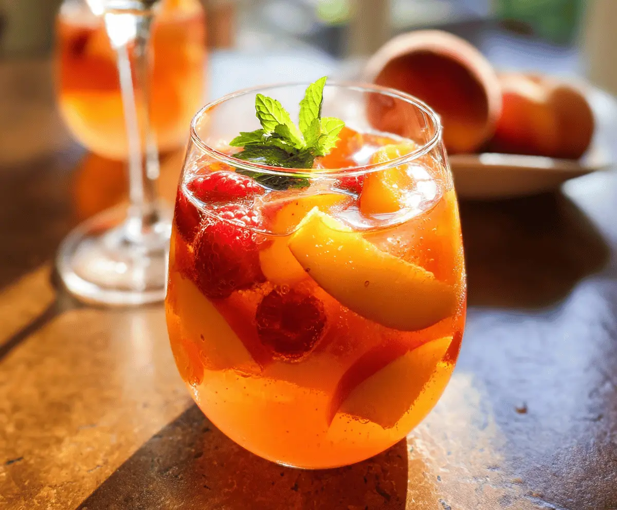 Refreshing Peach Rosé Sangria Recipe