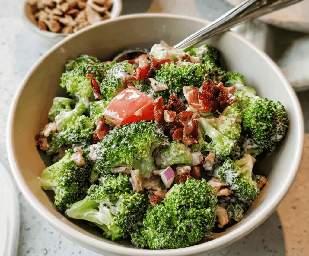 Easy Creamy Broccoli Salad Recipe