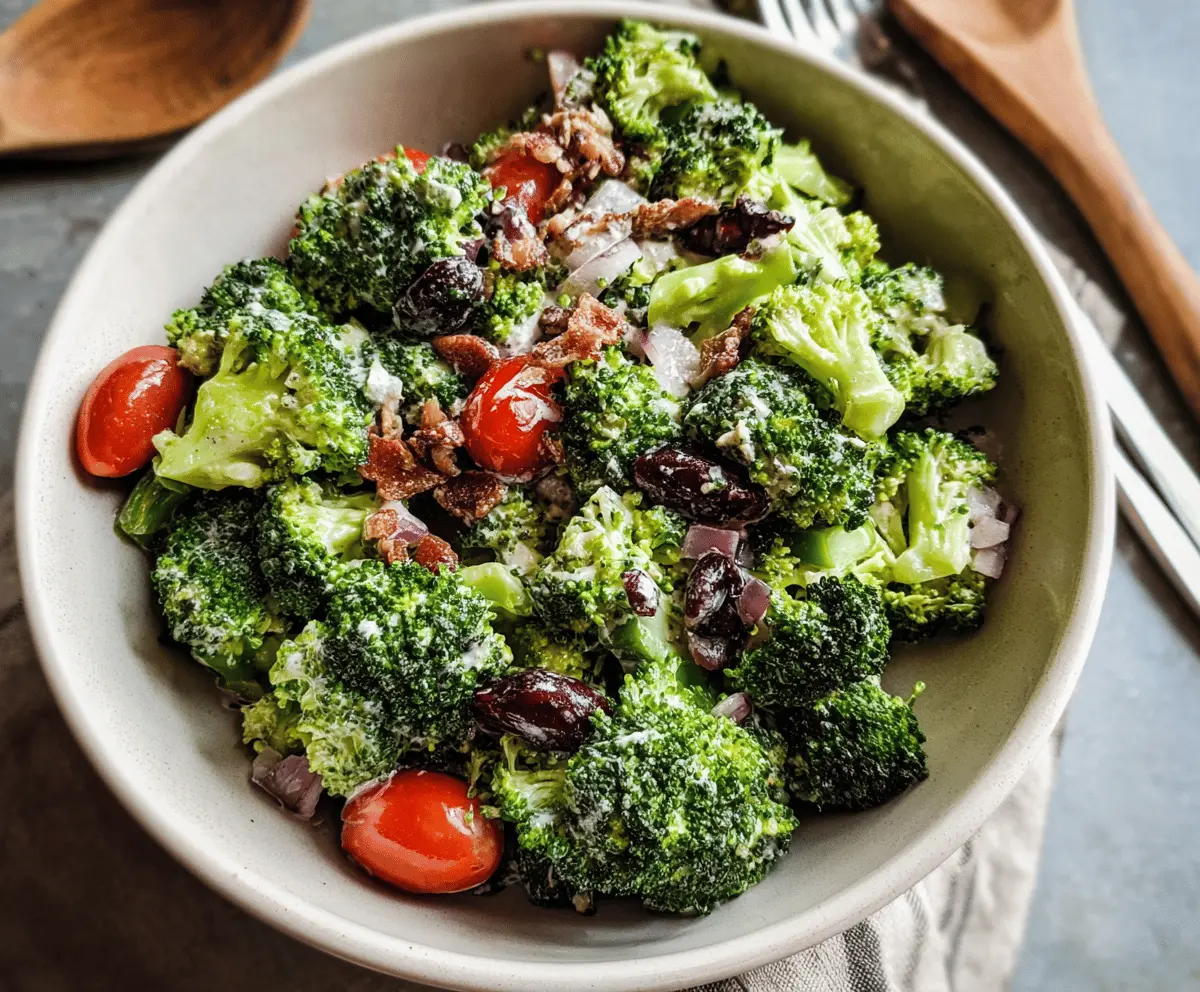 Easy Creamy Broccoli Salad Recipe