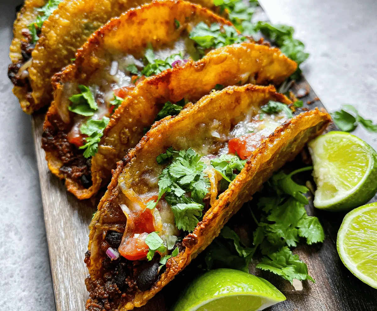 Crispy Black Bean Tacos Easy & Delicious