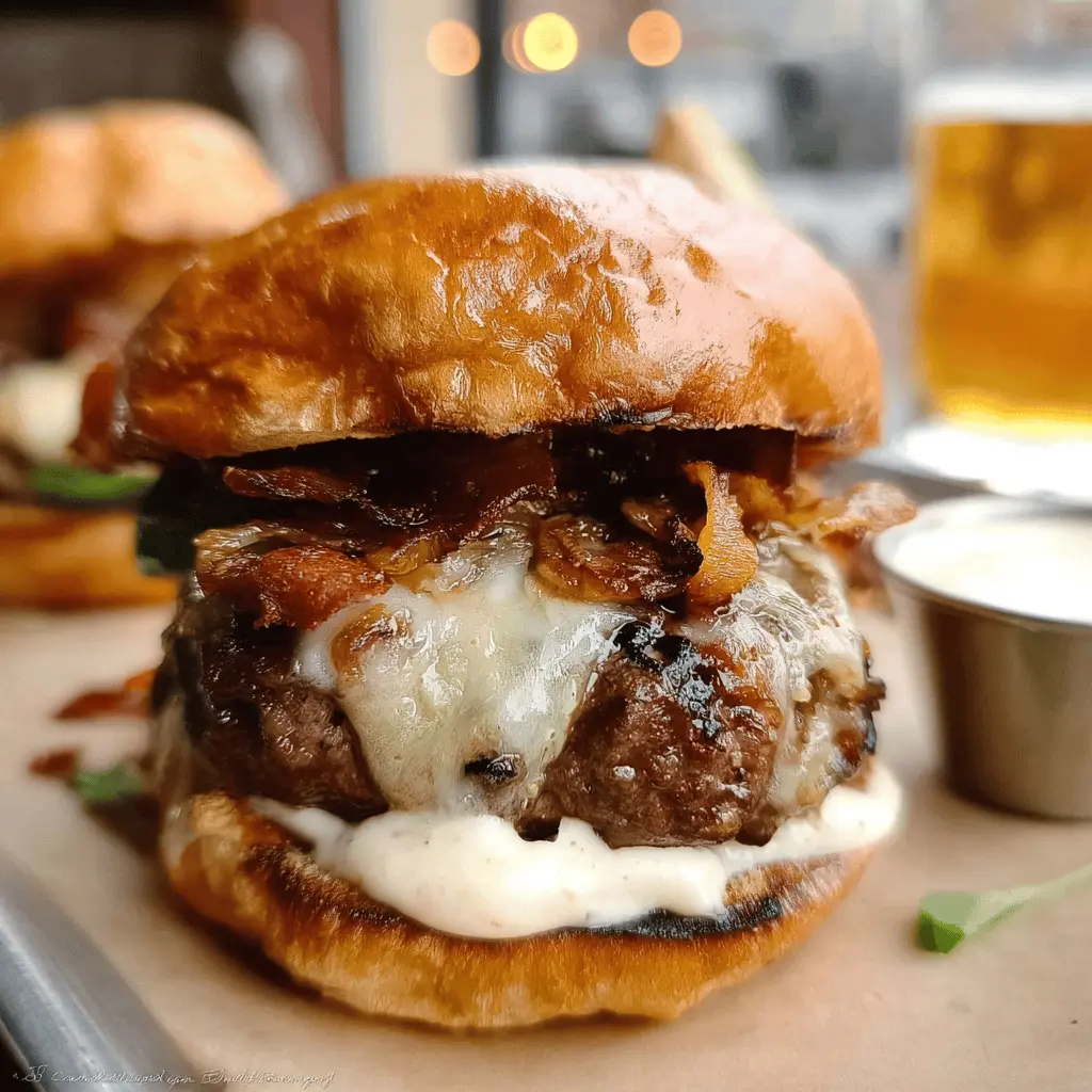 Easy Irish Pub Burger Recipe with Cheesy Flavor