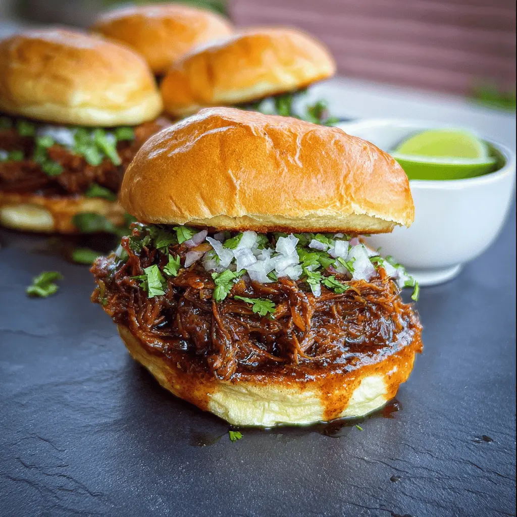 Smoked Beef Birria Burgers with Melty Cheese
