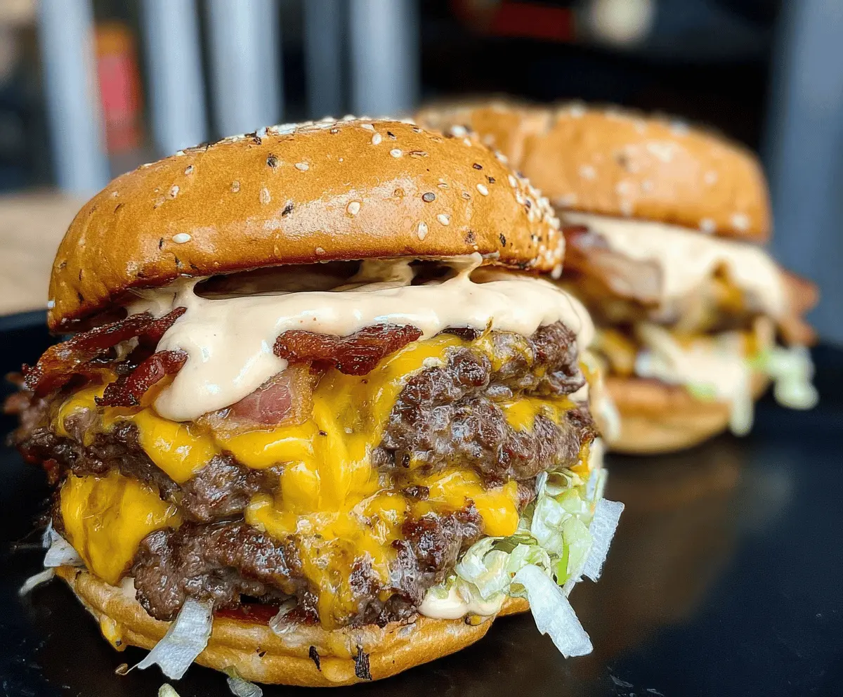 Easy Smash Burgers with Creamy Baconnaise Sauce