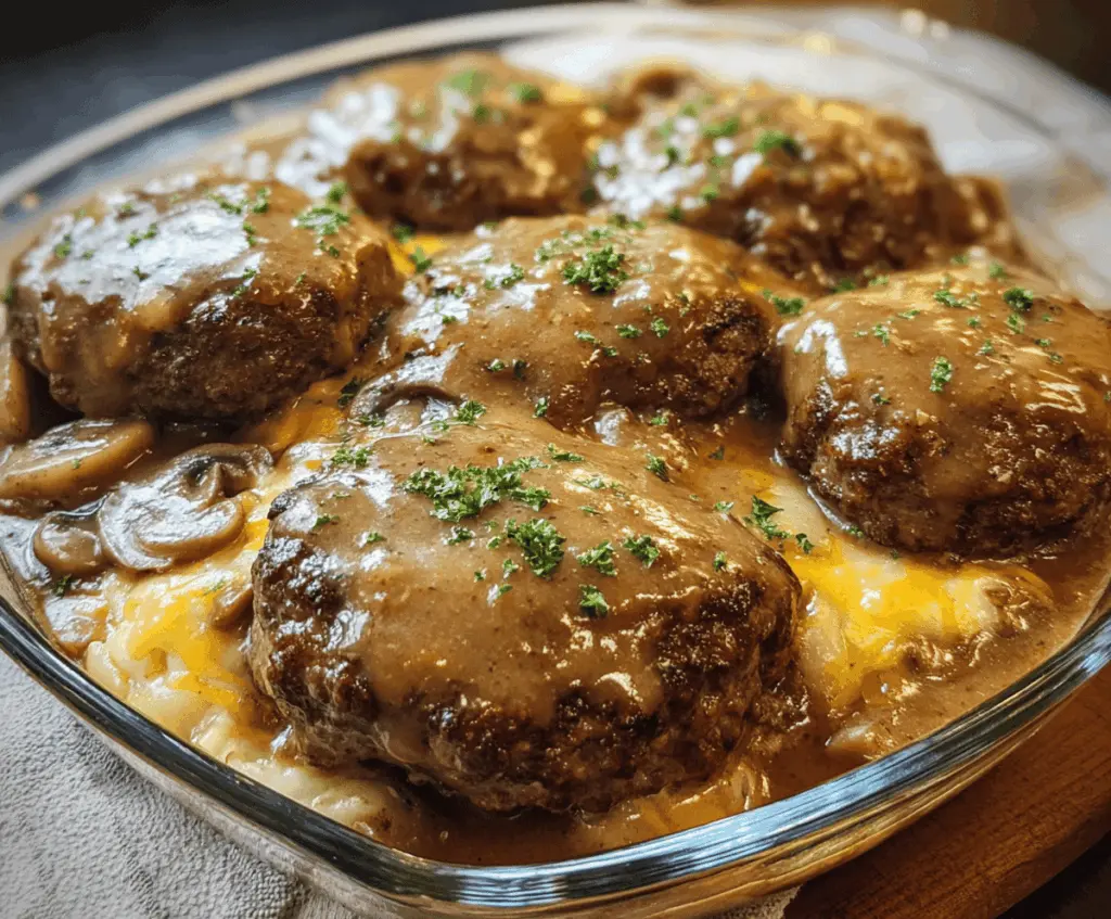 Easy Amish Hamburger Steak Bake Recipe