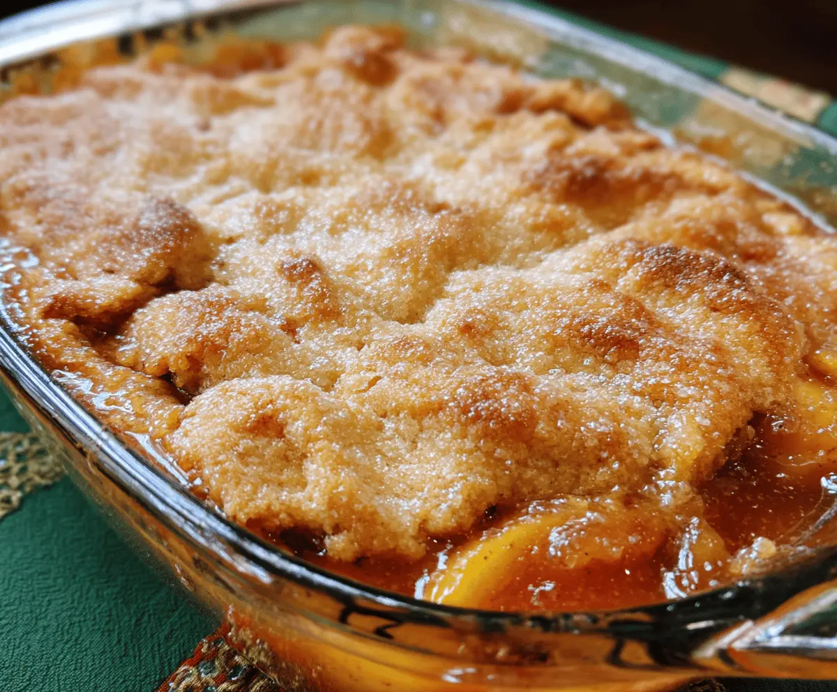Easy Homemade Peach Cobbler Recipe