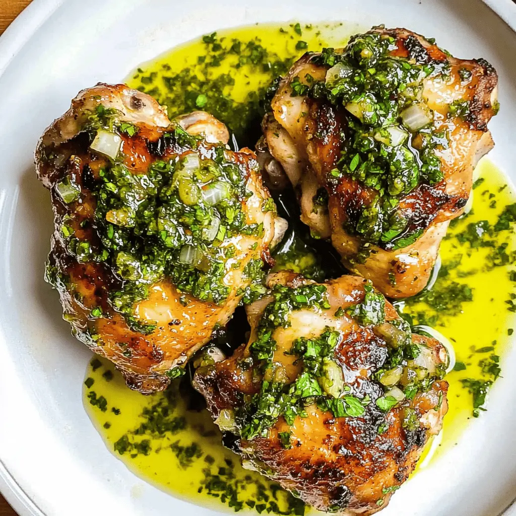 Easy Juicy Chimichurri Chicken Thighs