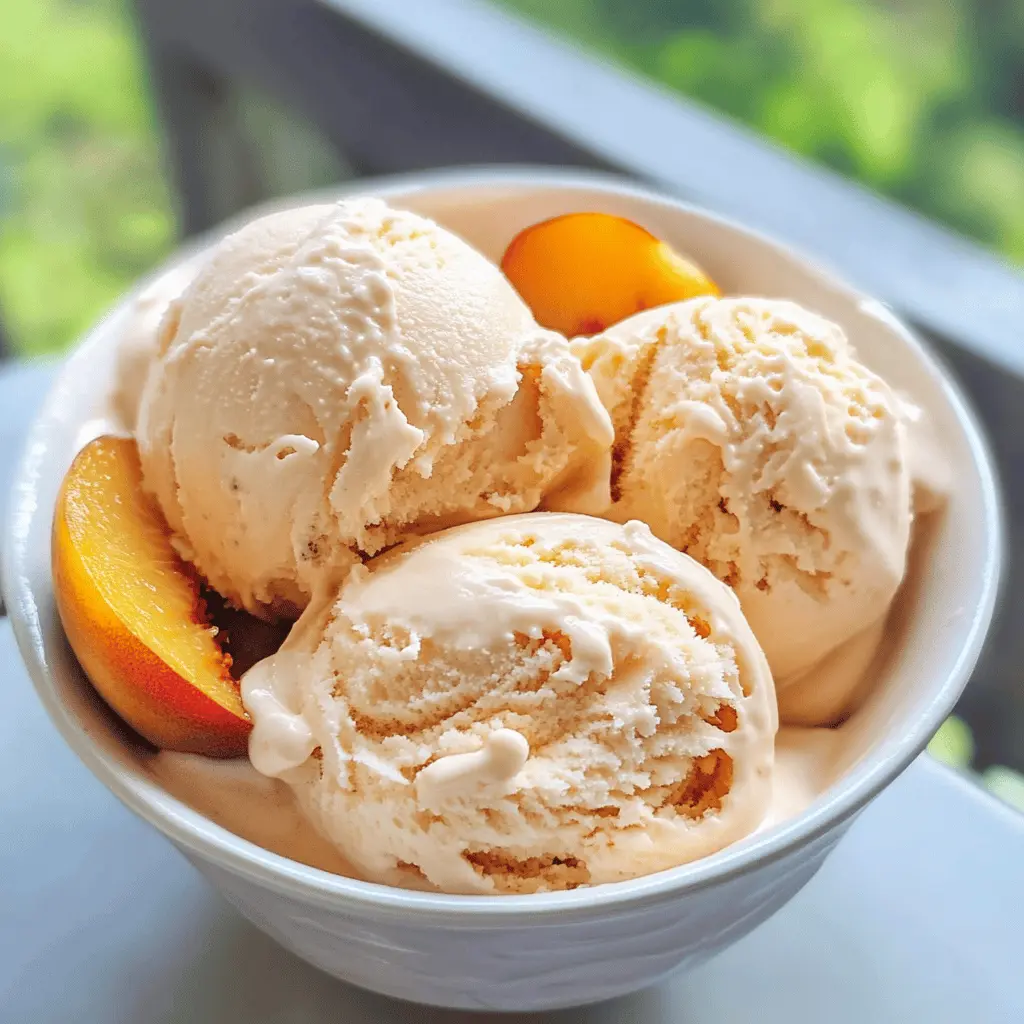 Easy Keto Peach Ice Cream Recipe