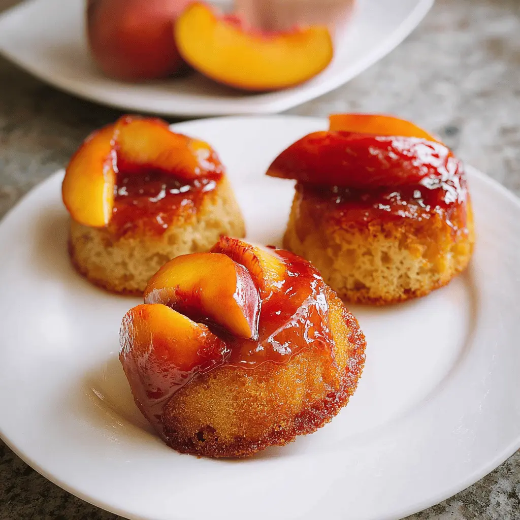 Easy Mini Peach Upside Down Cakes Recipe