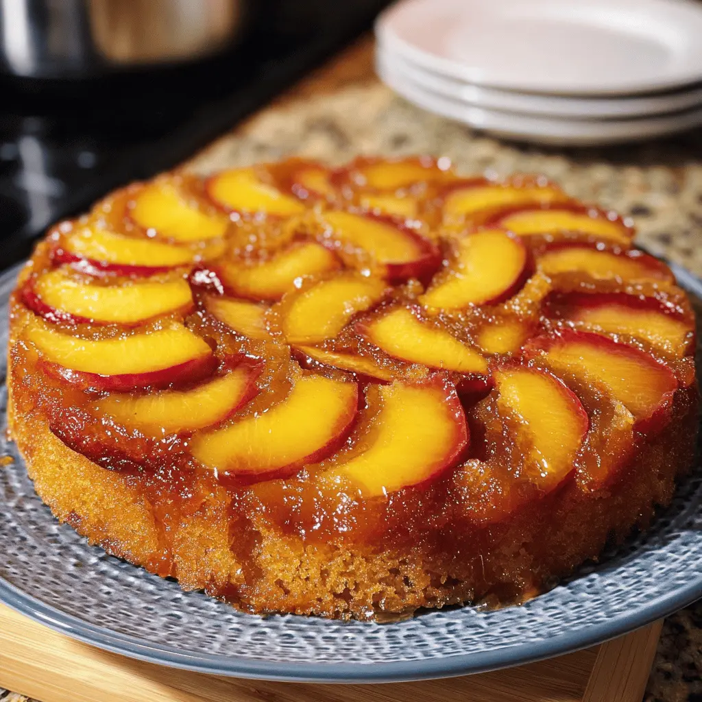 Easy Peach Upside-Down Cake Recipe