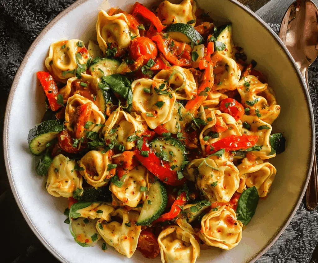 Quick Tortellini with Sautéed Veggies