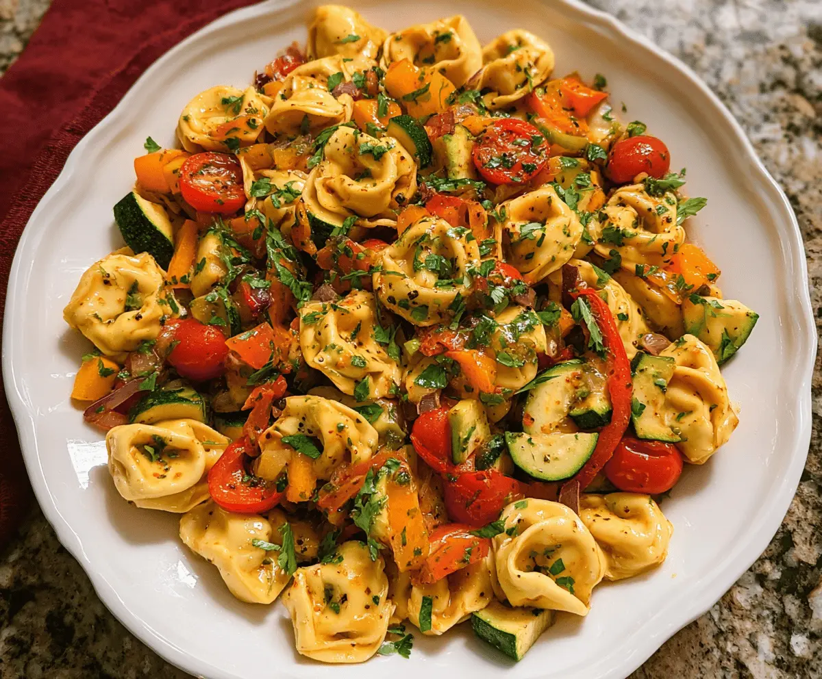 Quick Tortellini with Sautéed Veggies