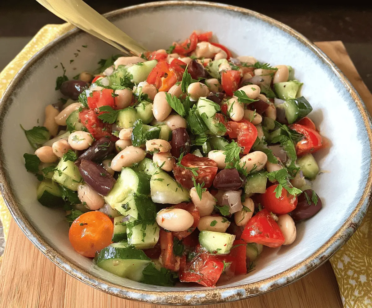 Easy Mediterranean Bean Salad Recipe