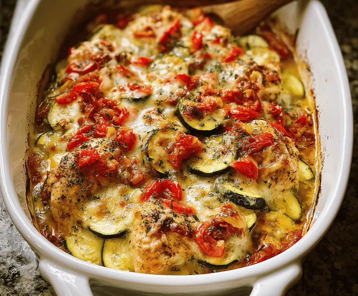 Easy Mediterranean Chicken and Zucchini Bake