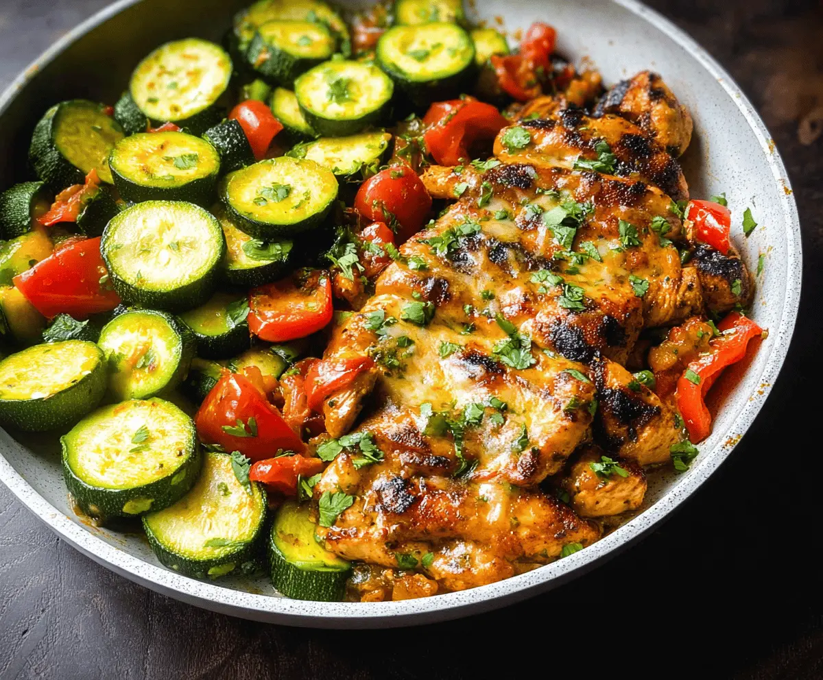 Healthy Tex Mex Chicken and Zucchini Bake