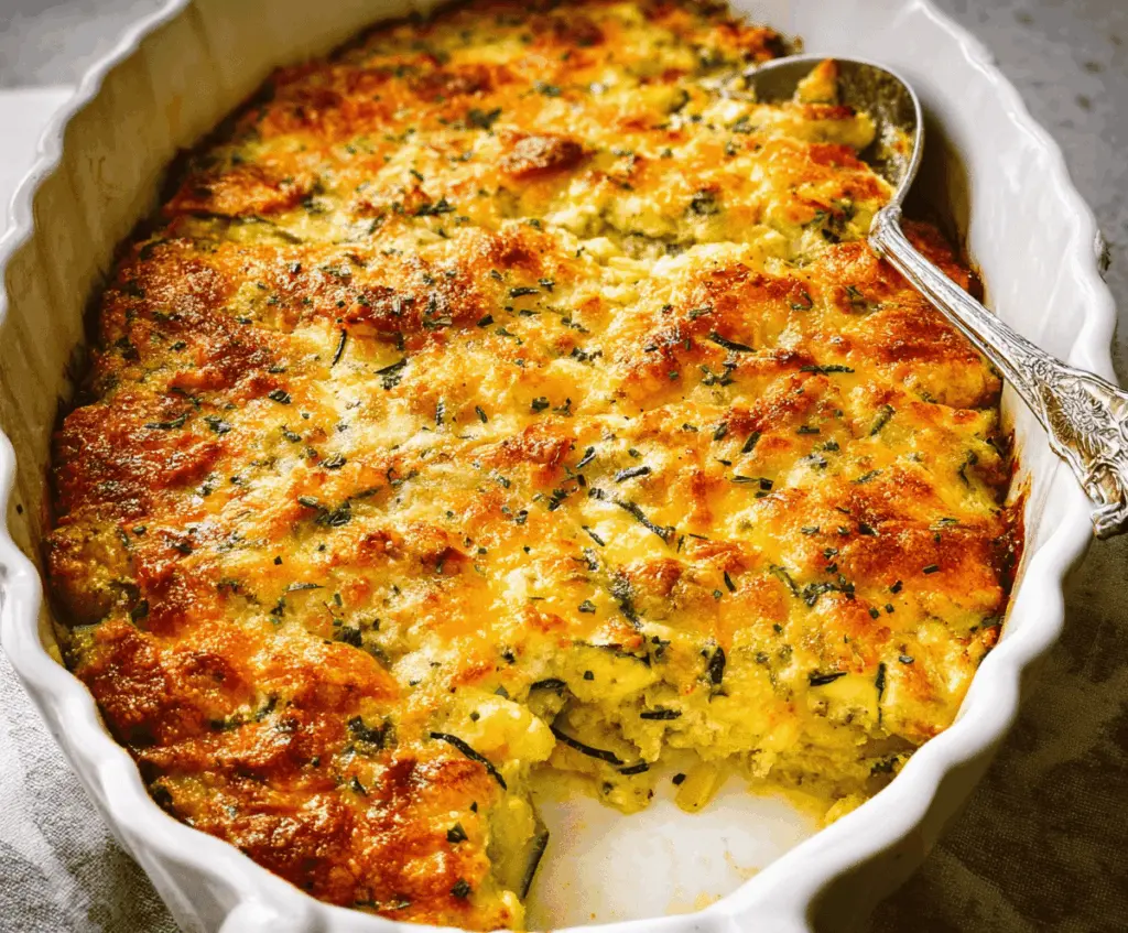 Easy Cheesy Zucchini Squash Casserole Recipe