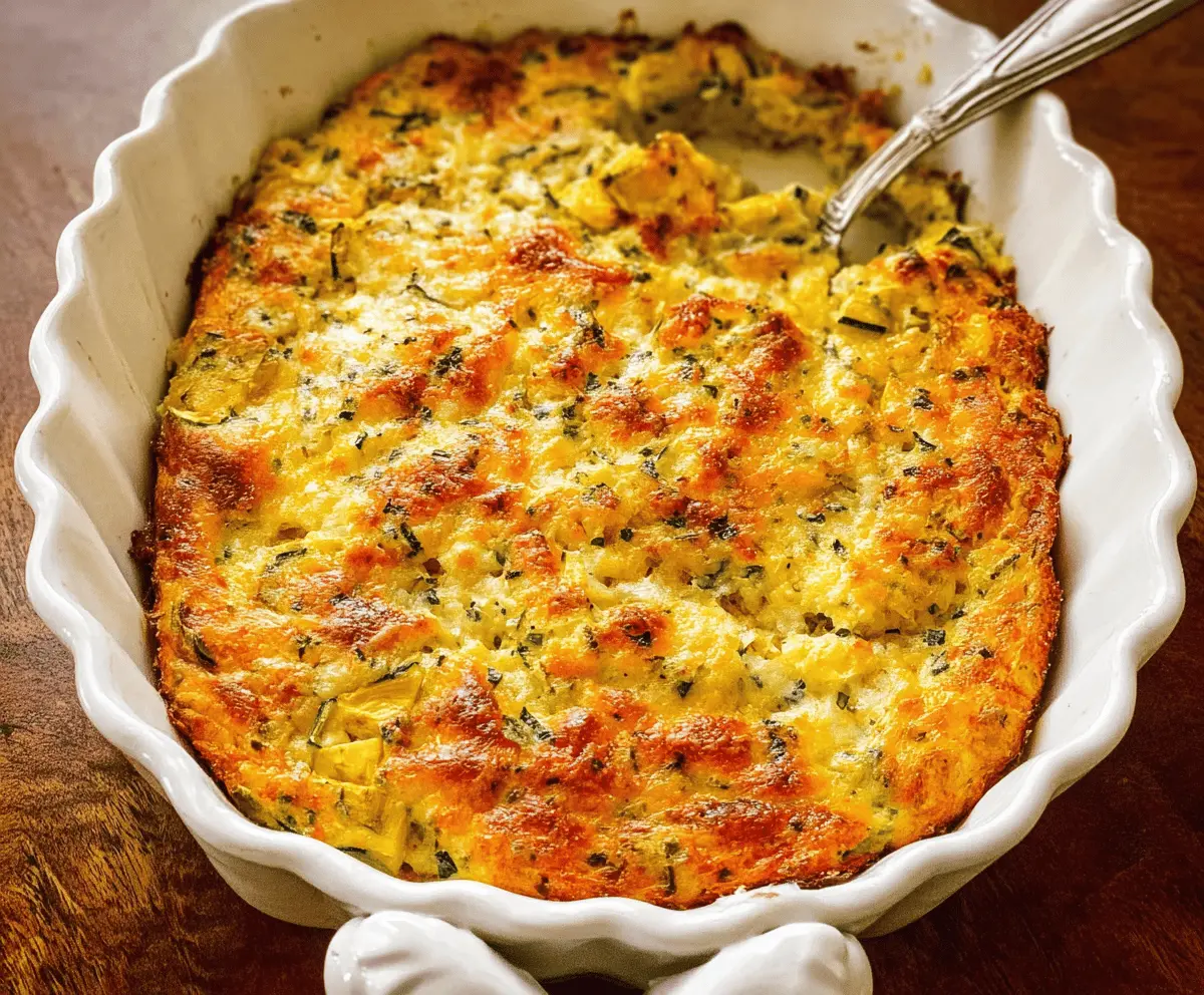 Easy Cheesy Zucchini Squash Casserole Recipe