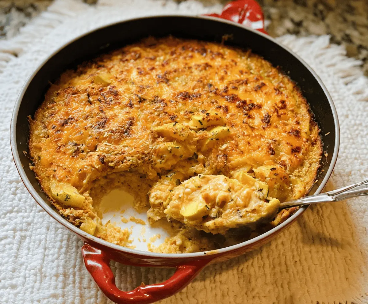Easy Southern Cheesy Squash Casserole