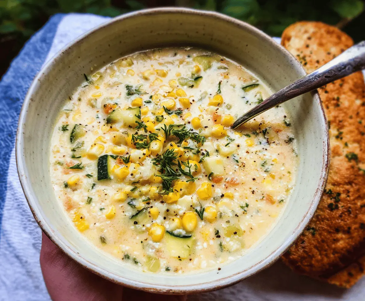 Creamy Summer Corn and Zucchini Chowder Recipe