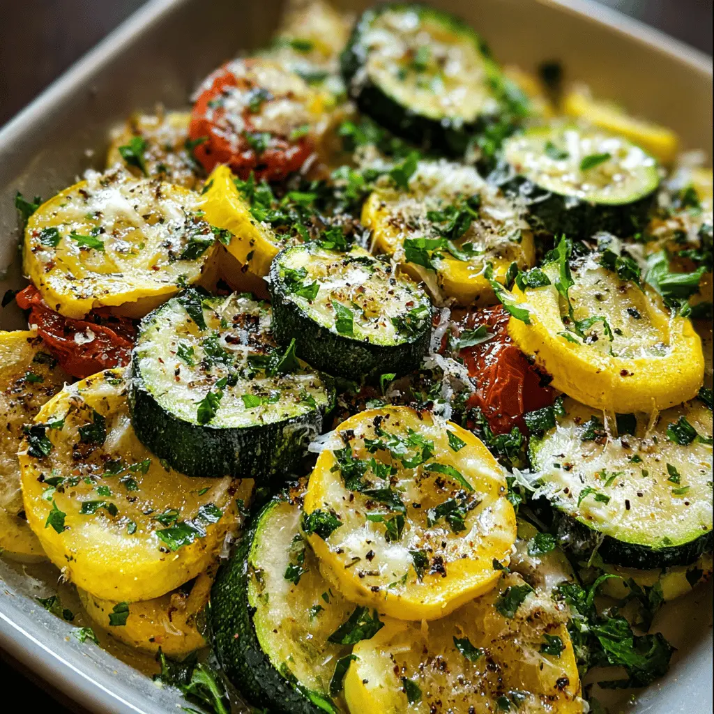Easy Garlic Parmesan Zucchini and Squash Medley