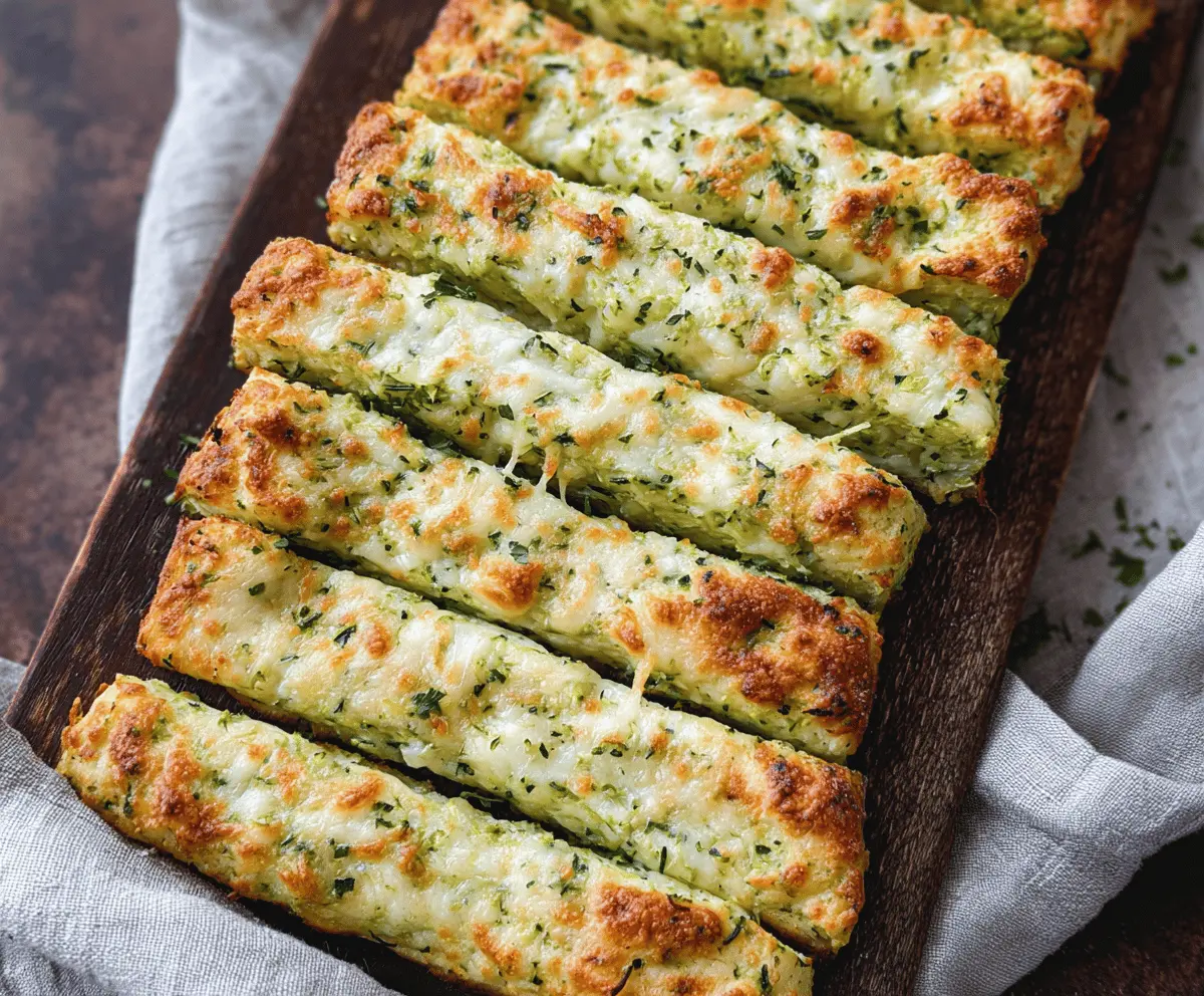 Cheesy Zucchini Breadsticks Recipe