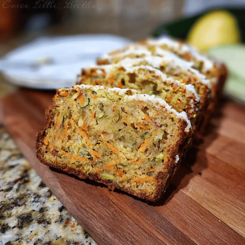 Healthy Carrot Apple Zucchini Bread Recipe