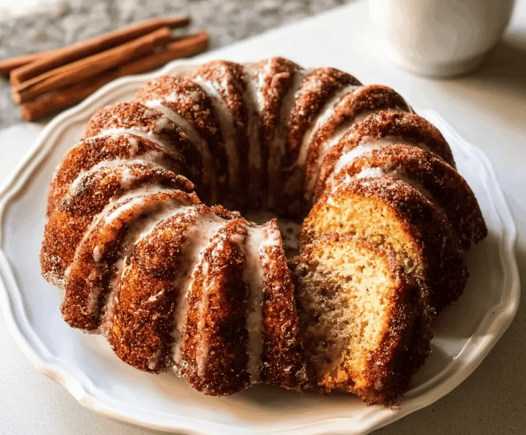 Moist Cinnamon Zucchini Bread in Bundt Pan
