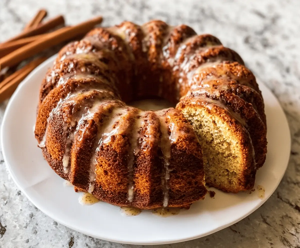 Moist Cinnamon Zucchini Bread in Bundt Pan