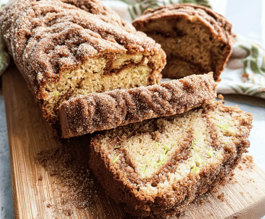 Moist Cinnamon Swirl Zucchini Bread Recipe