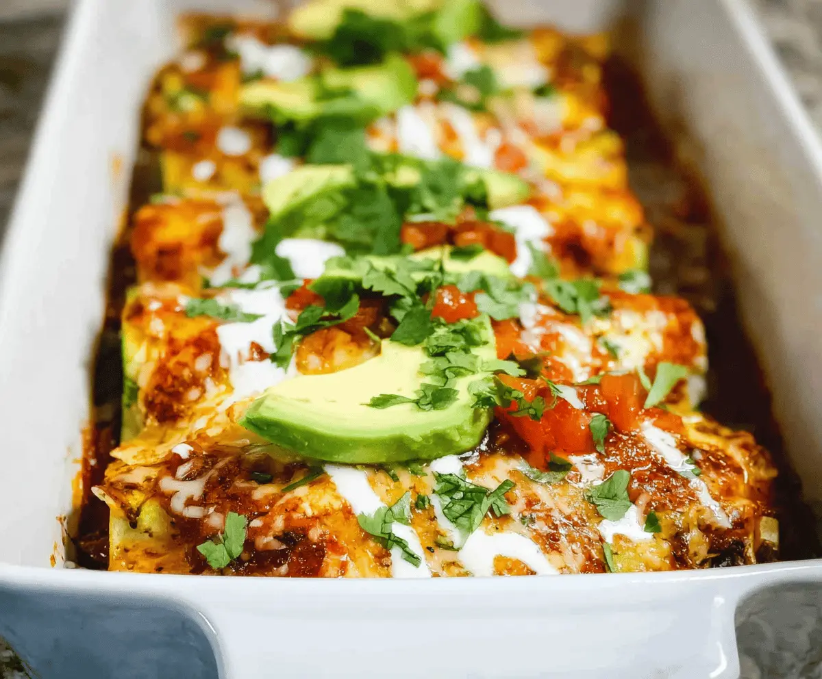 Low Carb Keto Chicken Zucchini Enchiladas