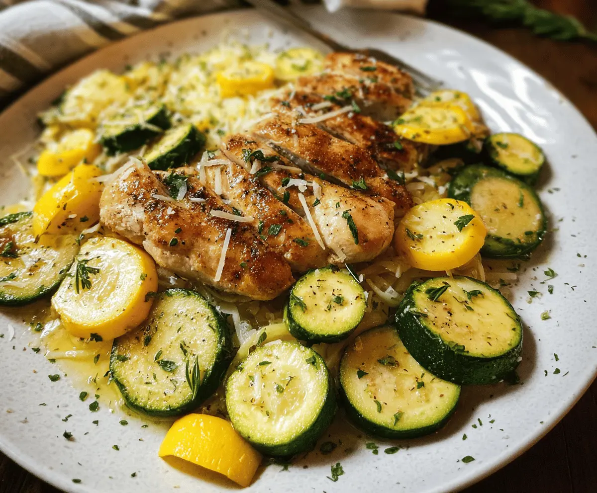 Easy Chicken Breast With Zucchini and Squash Dinner