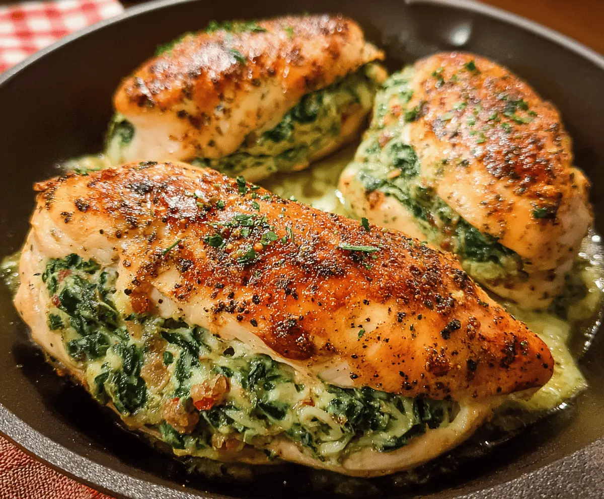 Easy Spinach Stuffed Chicken Breasts Recipe