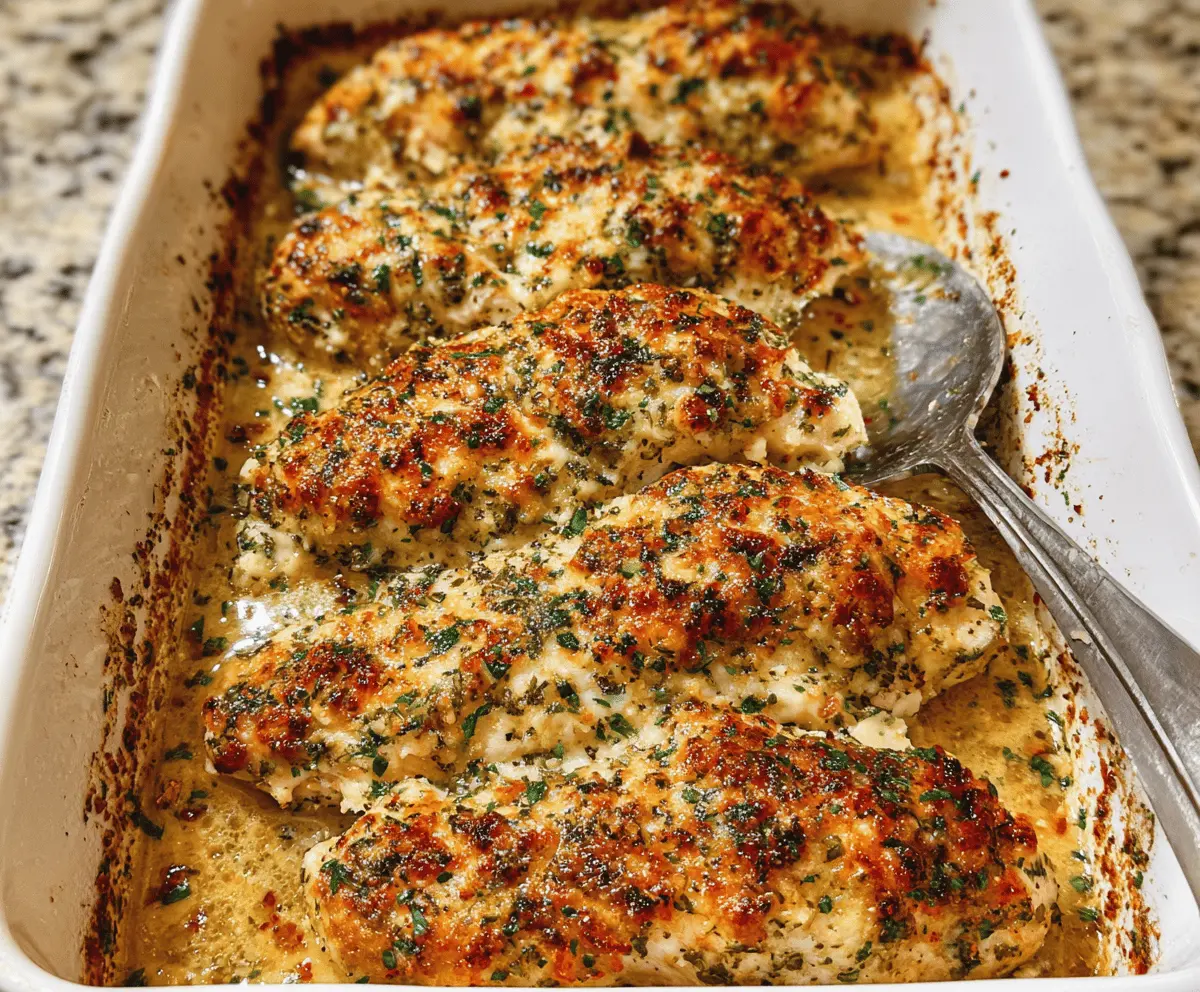 Easy Garlic Parmesan Chicken Bake Recipe