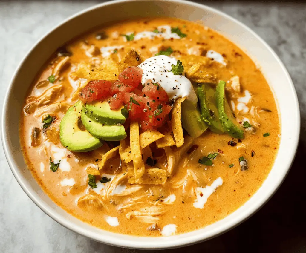 Creamy Chicken Tortilla Soup Recipe Easy and Delicious