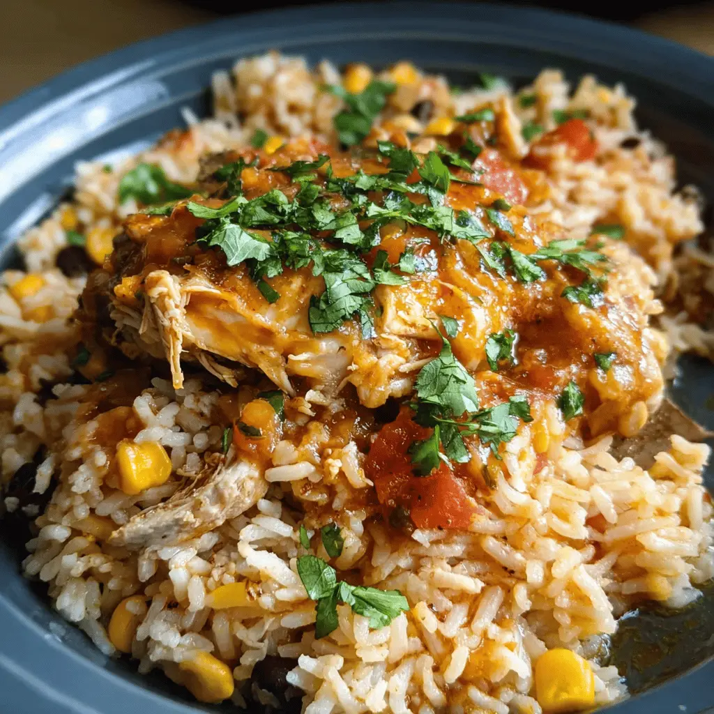 Easy Southwest Crock Pot Chicken and Rice Recipe