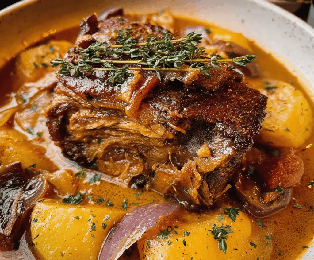 Tender Apple Cider Braised Pork Shoulder Recipe