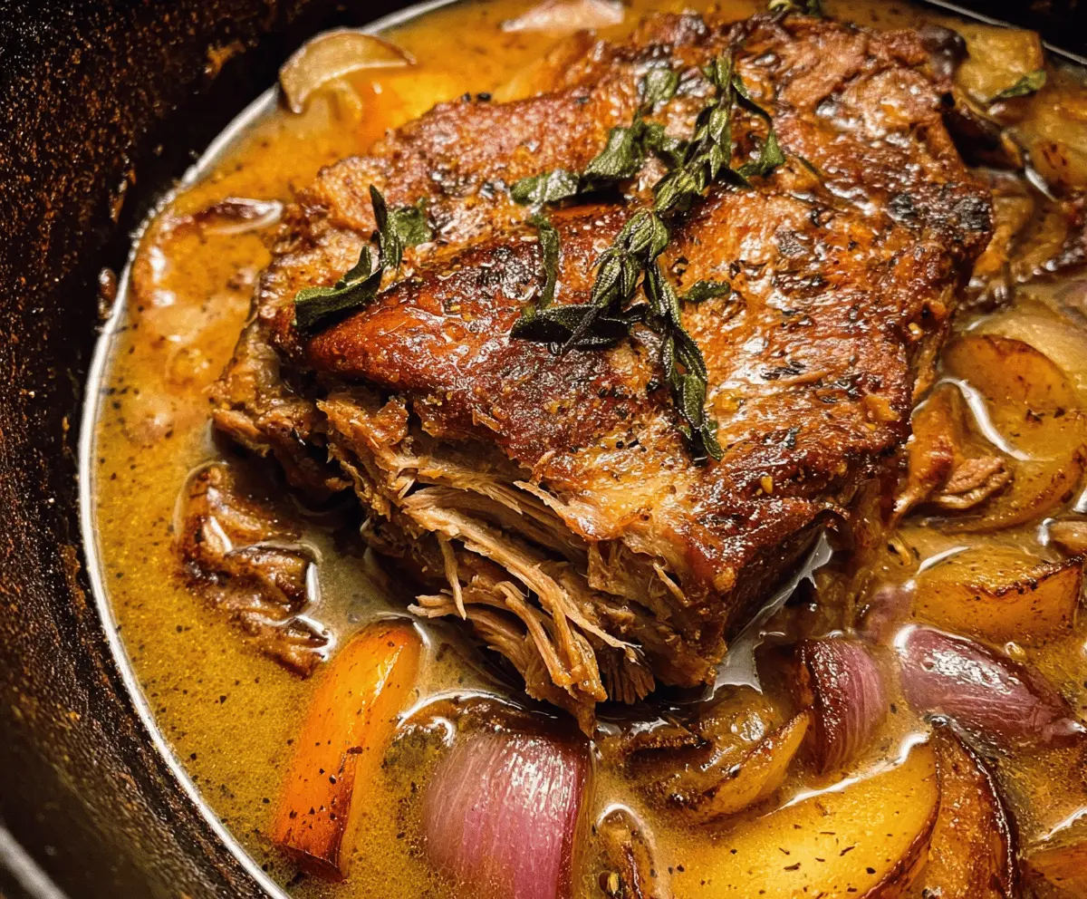 Tender Apple Cider Braised Pork Shoulder Recipe