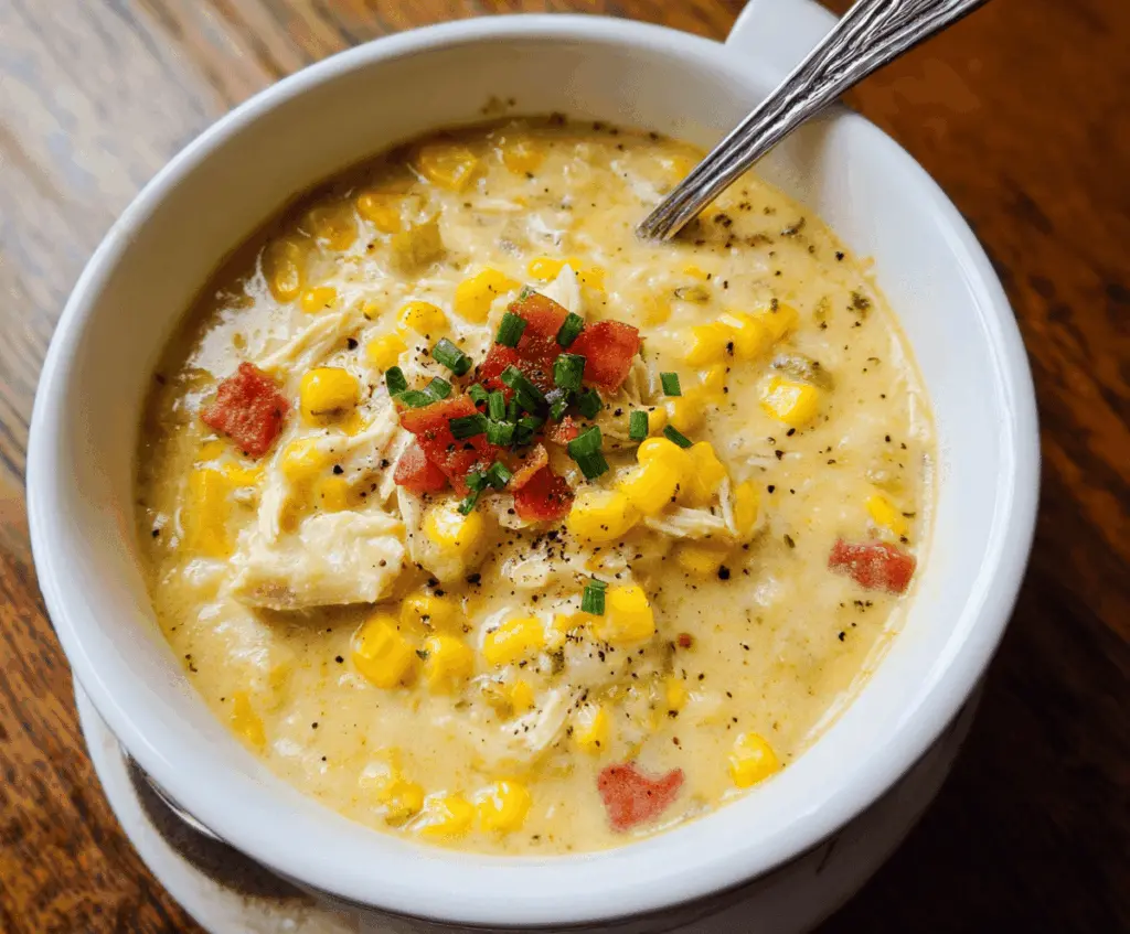 Easy Crockpot Chicken Corn Chowder Recipe