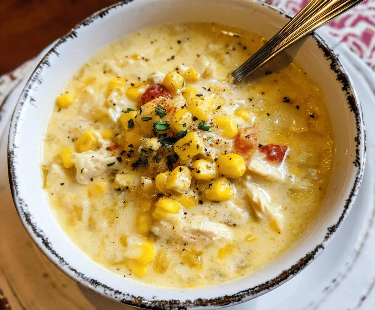 Easy Crockpot Chicken Corn Chowder Recipe
