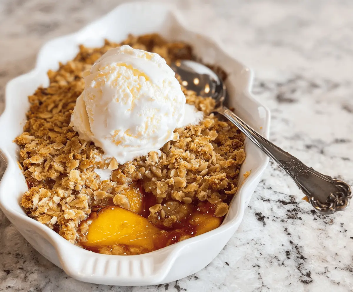 Easy Homemade Peach Crisp Recipe with Crunchy Topping