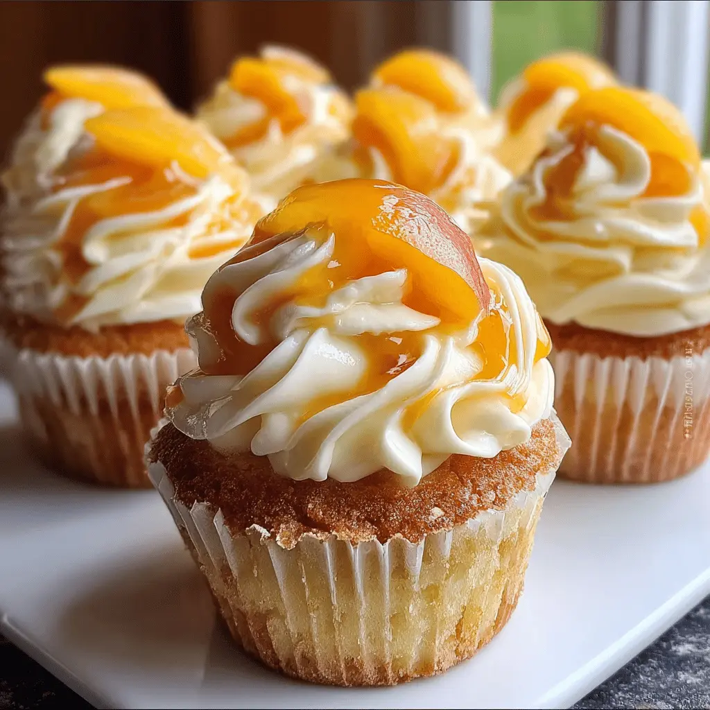 Honey Peach Cream Cheese Cupcakes Recipe