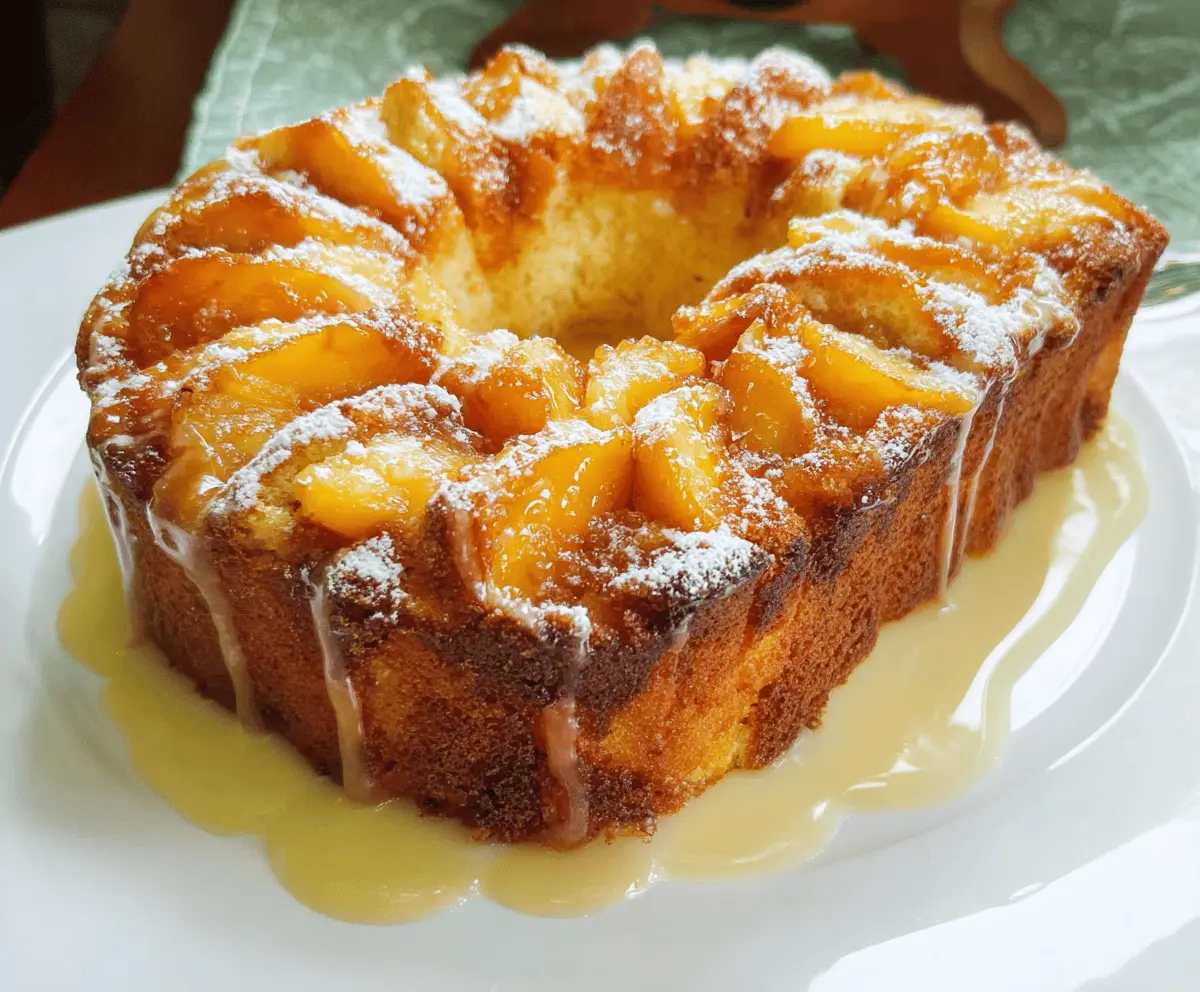 Easy Peach Cobbler Pound Cake Recipe