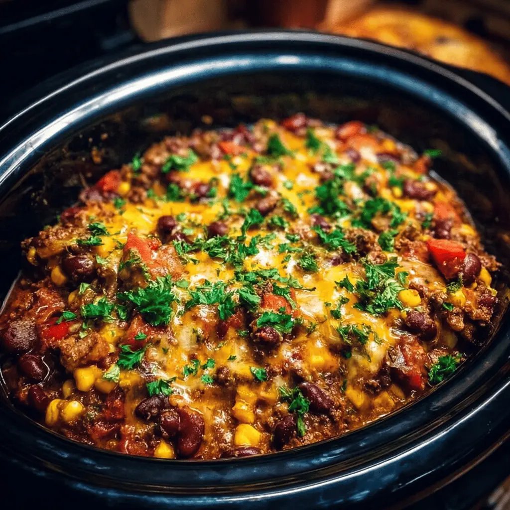 Easy Slow Cooker Cowboy Casserole Recipe
