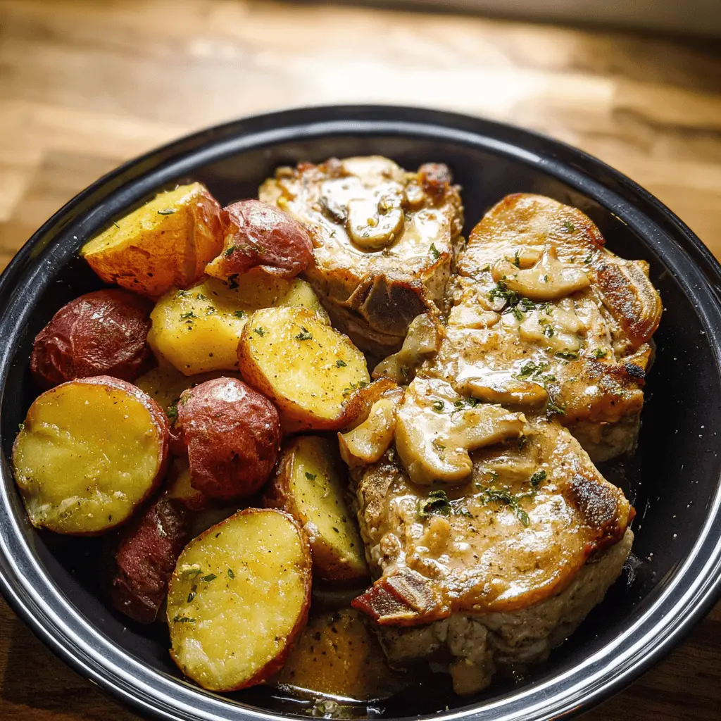 Easy Crock Pot Pork Chops and Potatoes Recipe