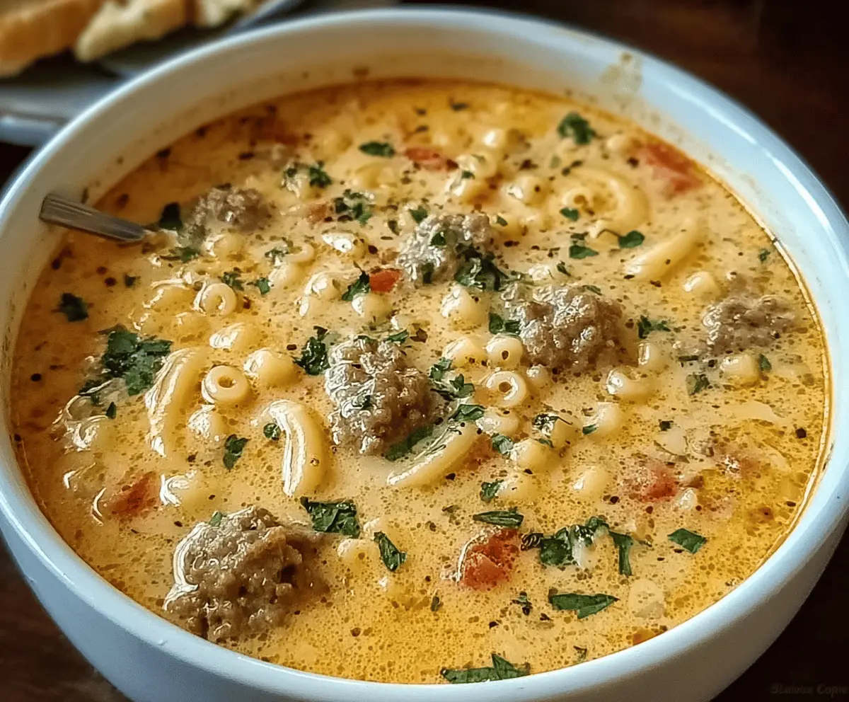 Creamy Parmesan Italian Sausage Soup Recipe