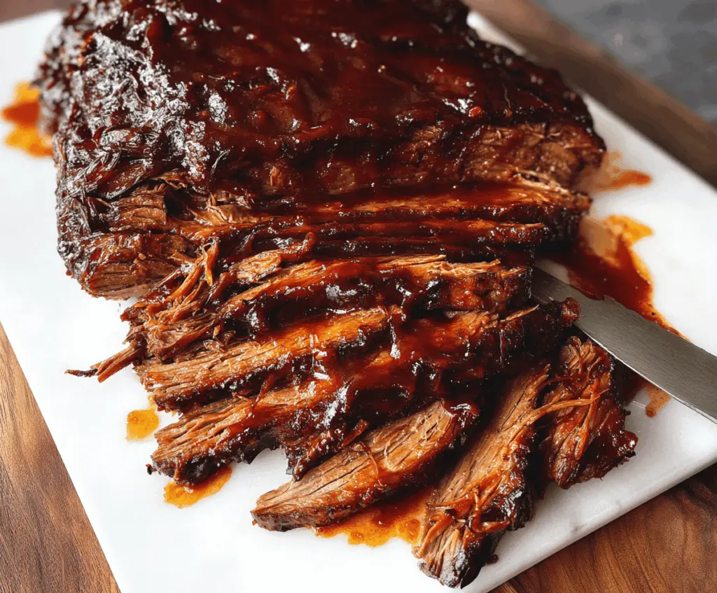 Easy Slow Cooker BBQ Beef Brisket Recipe