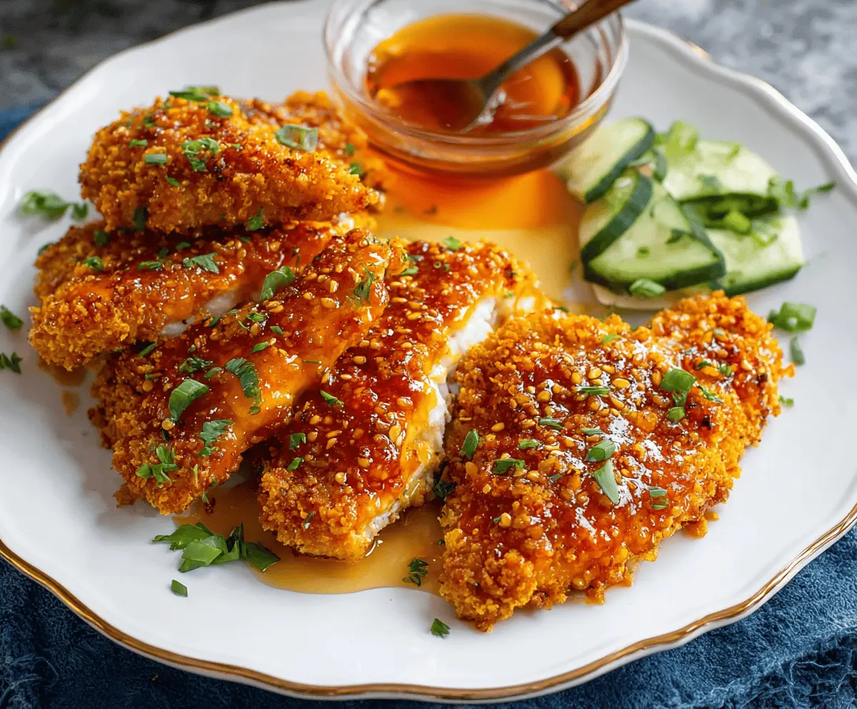 Baked Crunchy Hot Honey Chicken