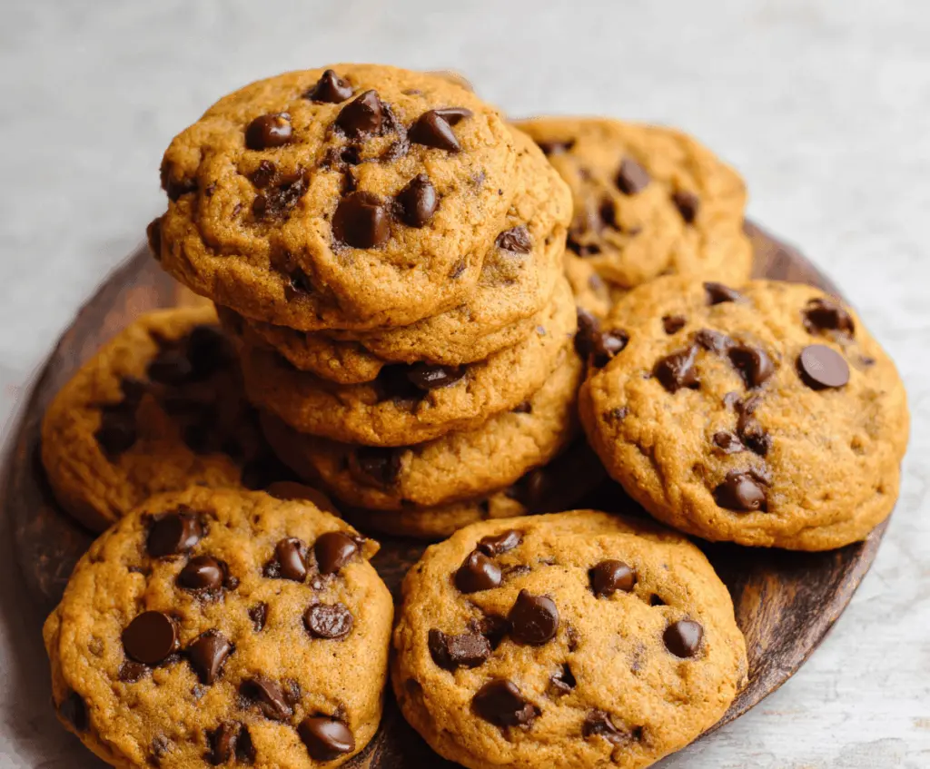 Chewy Pumpkin Chocolate Chip Cookies