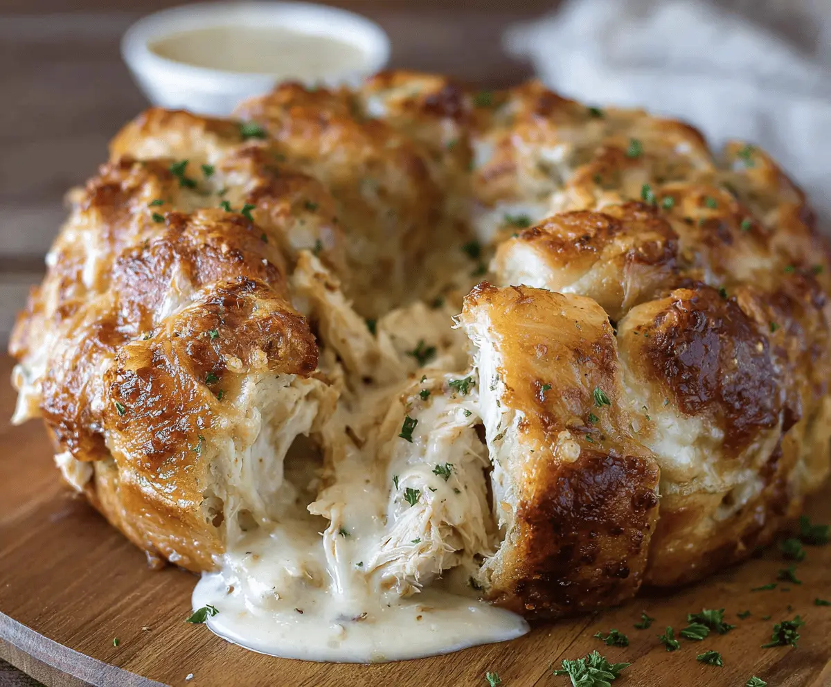 Chicken Alfredo Monkey Bread
