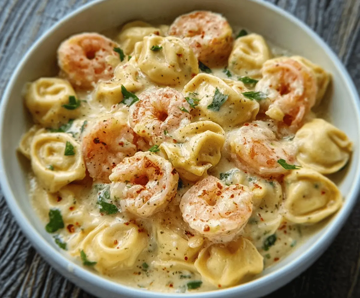 Creamy Shrimp Tortellini Alfredo
